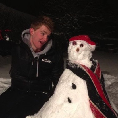 Me and Snowman. We were best buds...and then he melted.