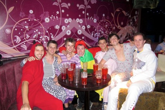 Onesies in Mozzers? Really boys?