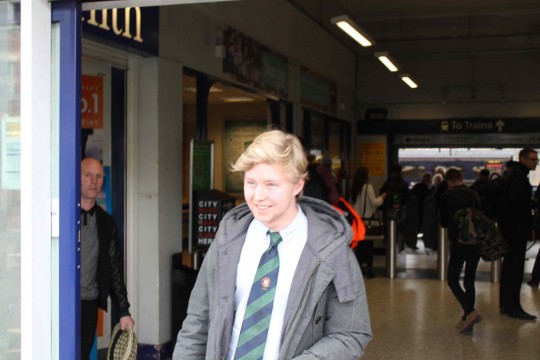 Fresh faced Harry meeting the Exeter welcome party