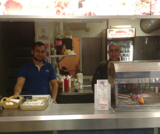 Muhammad Tila (left) in Sidwell Street's Fish and Chips
