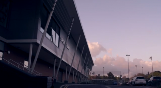 The video begins with several panoramic shots of campus.