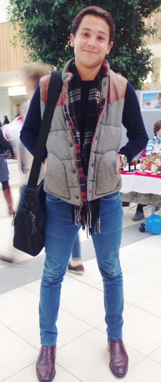 Pierre keeps it classic and on game with his gillet!