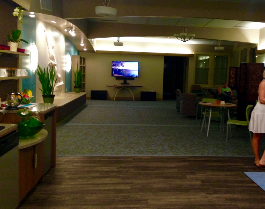 The Aquafloat Cville reception area