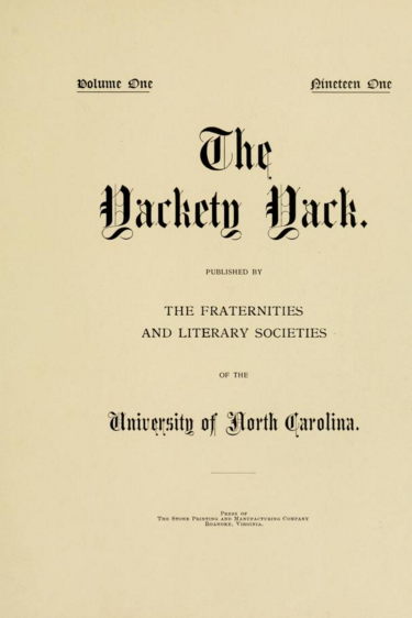 The first edition of The Yackety Yack (1901)