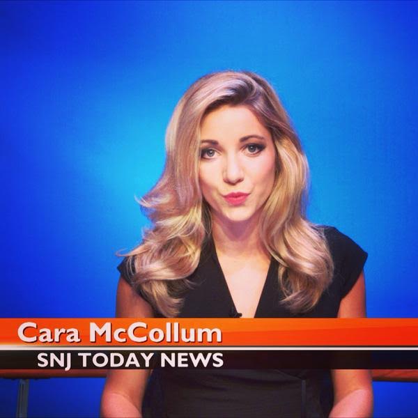 Cara at her new job with SNJ Today