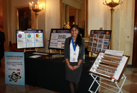 At the White House Science Fair with her project