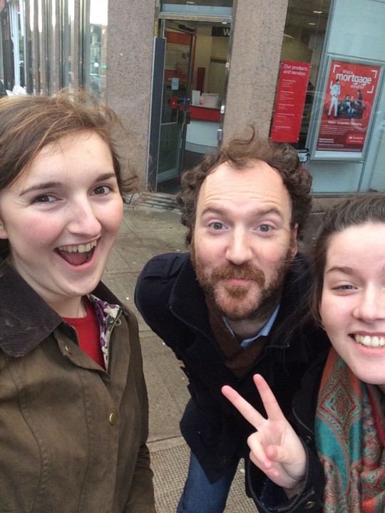 Martin, 35, wouldn't settle for anything less than a selfie.