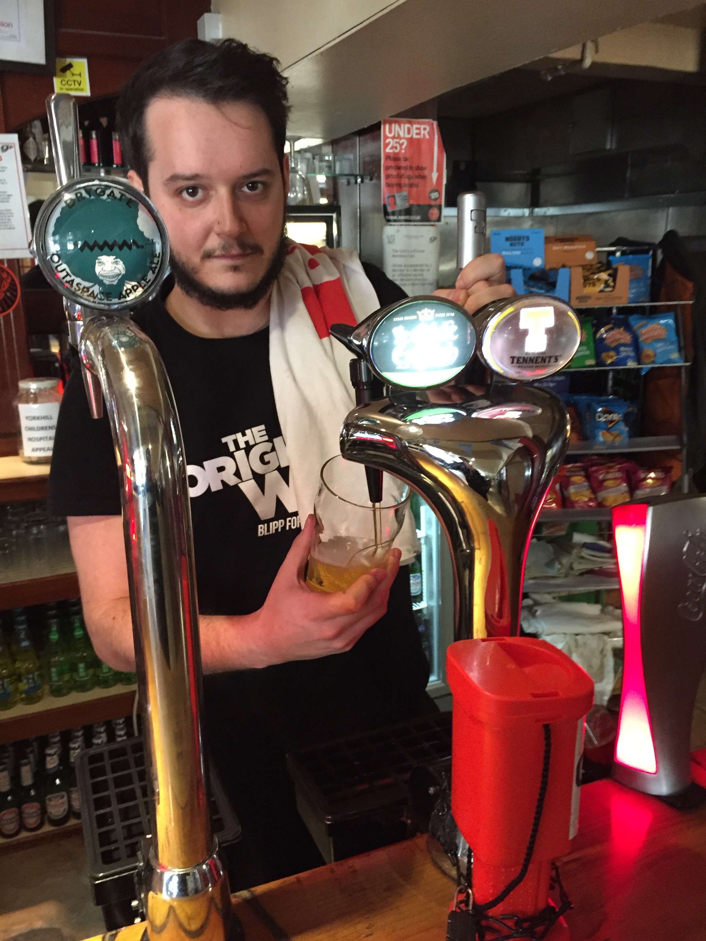 At least he pours a cider correctly