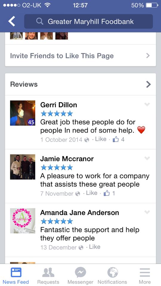 Praise for the foodbank