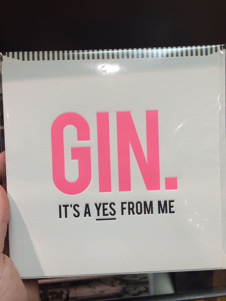 Gin is the answer and the question.