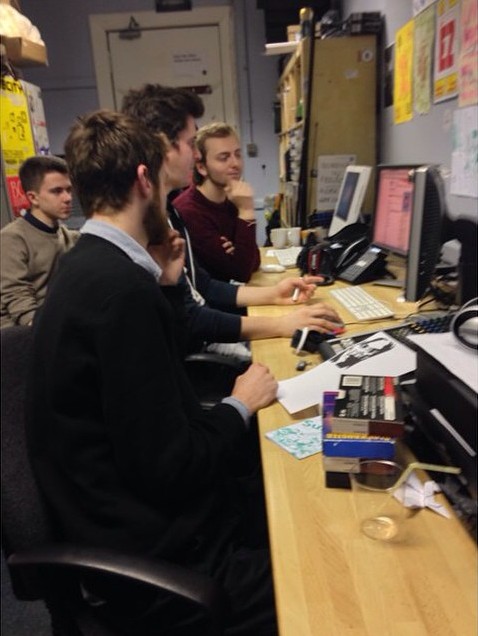 Hard at work - Photo from Subcity Radio Facebook