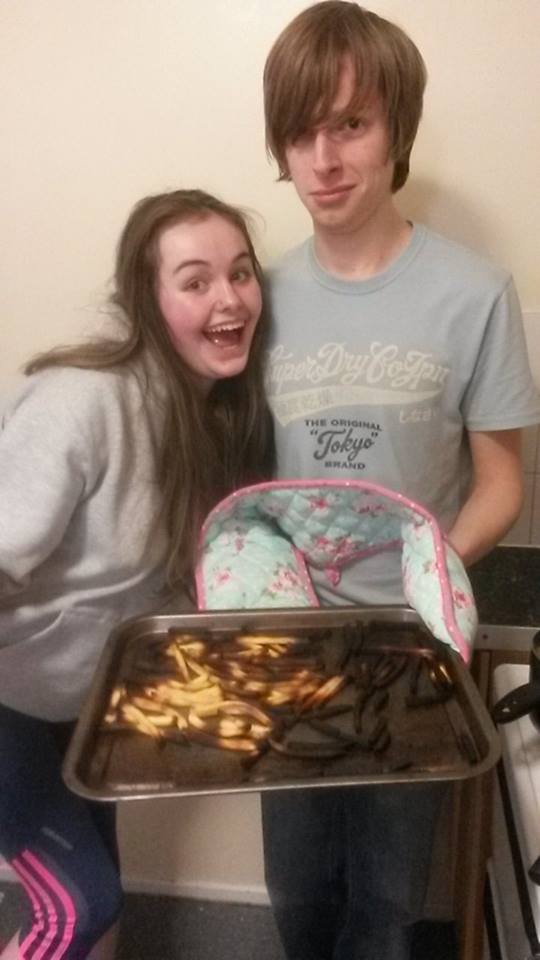 Sorry, the aga usually takes a while to cook french fries.