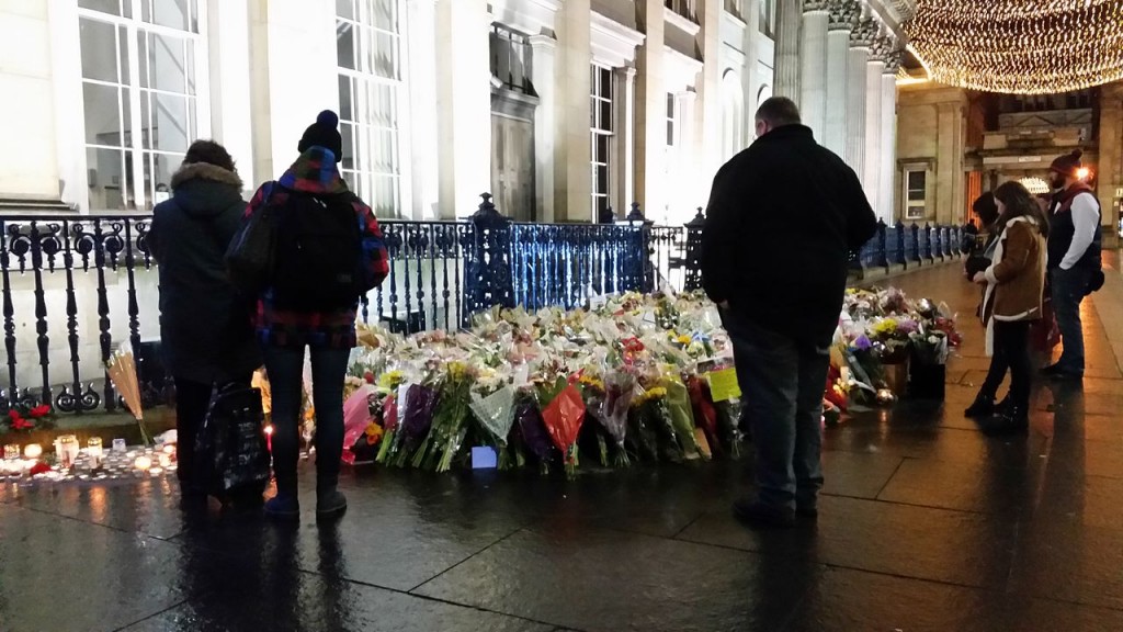 Memorial for the crash at George Square