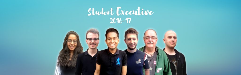 Raj, third from left, is President of the Students' Association