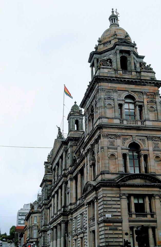 The rainbow flag was flown representing LGBTI pride