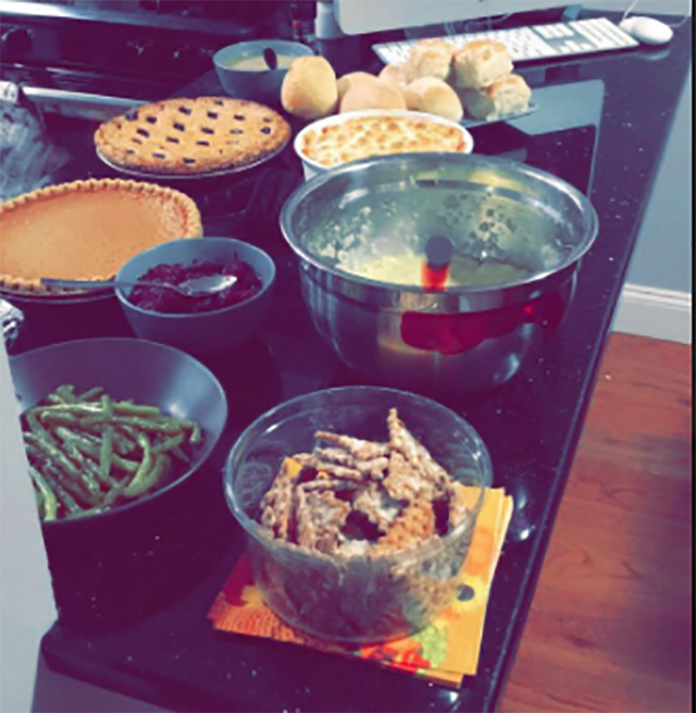 Most people see a home cooked meal. I see eight different things that could make me vomit