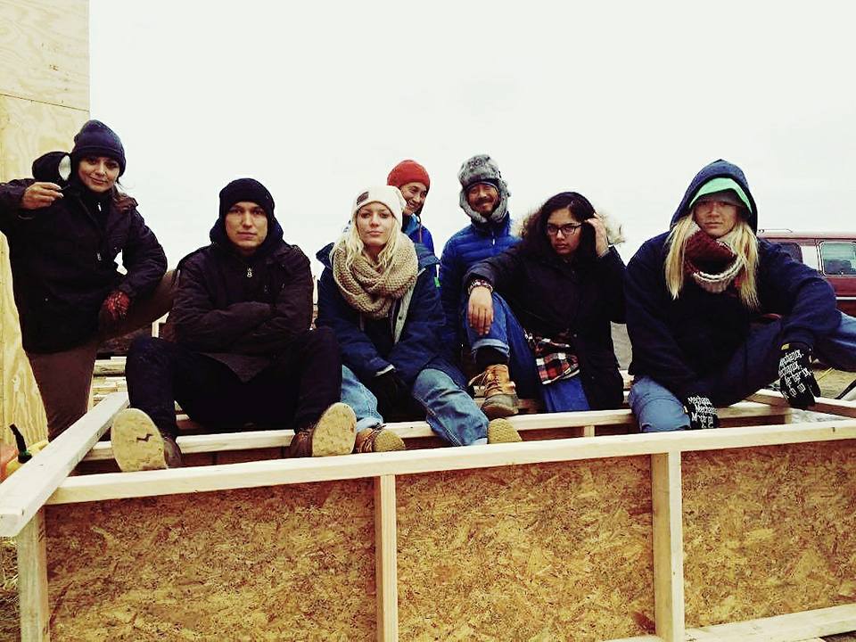 Building shelves for the elders. I'm on the far right, the two girls next to me were also in my group.