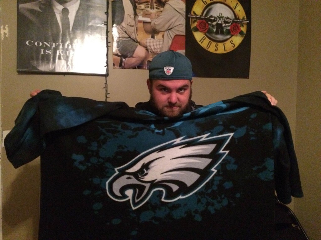 Yes, he even has an Eagles snuggie