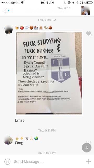 anti greek life flyers have appeared on temples campus greek life flyer
