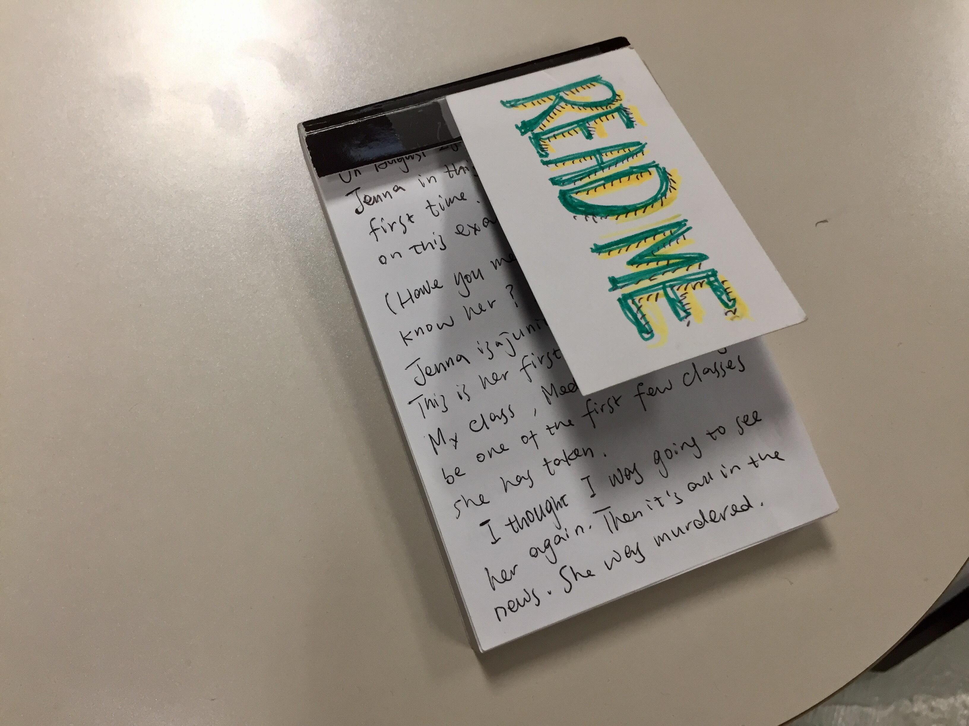 Note found for Jenna