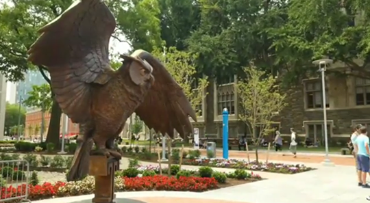 O'Connor Plaza, formerly Founder's Garden. Courtesy of @templeuniv