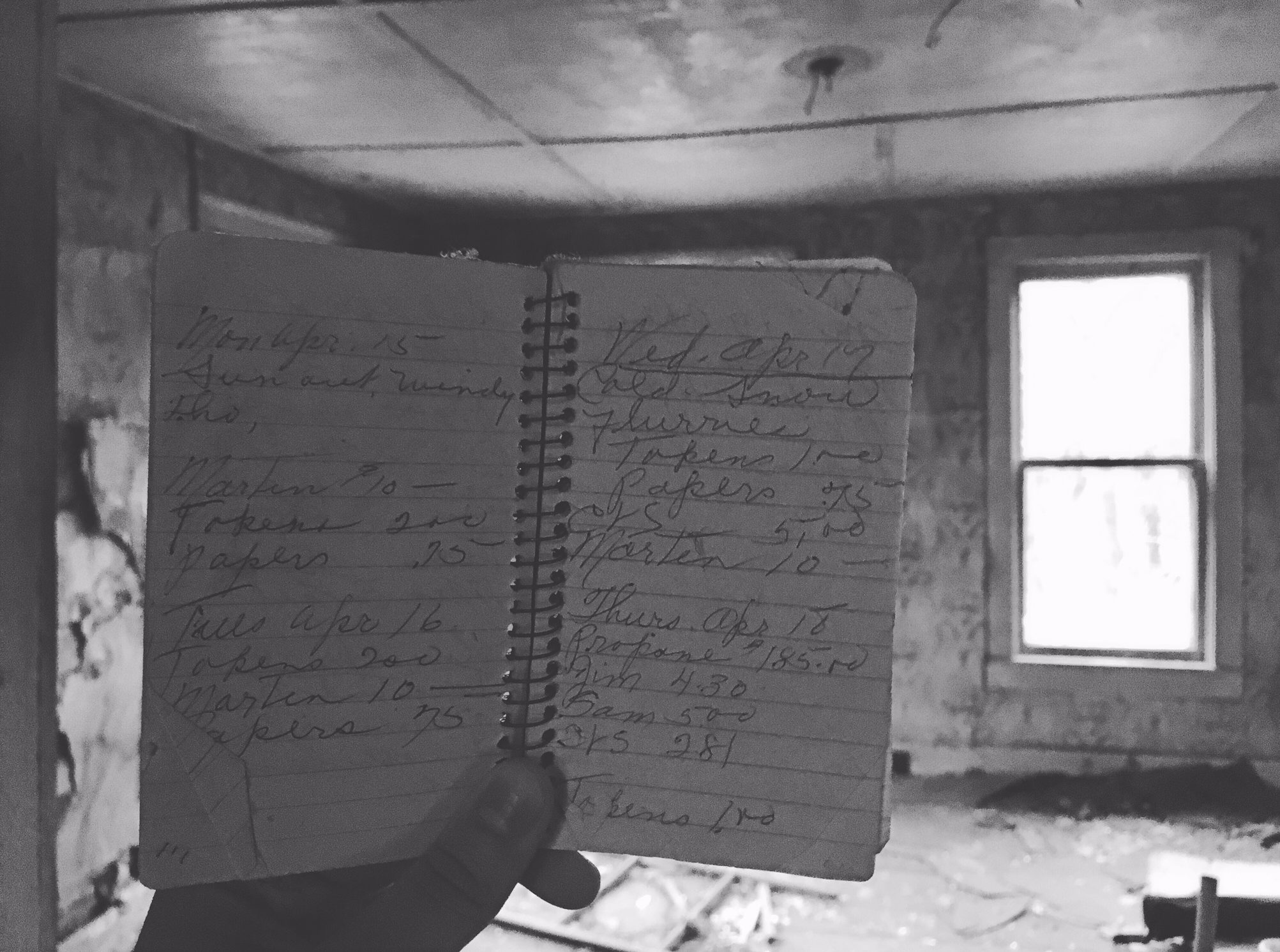 A journal in the abandoned house