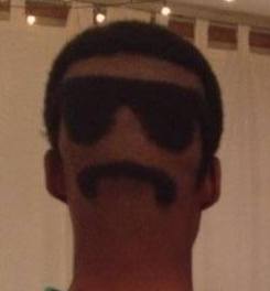 Little known fact: the do is called ‘Juan Pablo’ – a Mexican name to suit the shades and tache