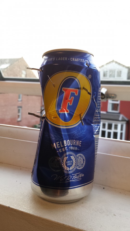 Ensure can is empty first