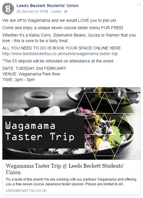 Beckett SU's post on Facebook