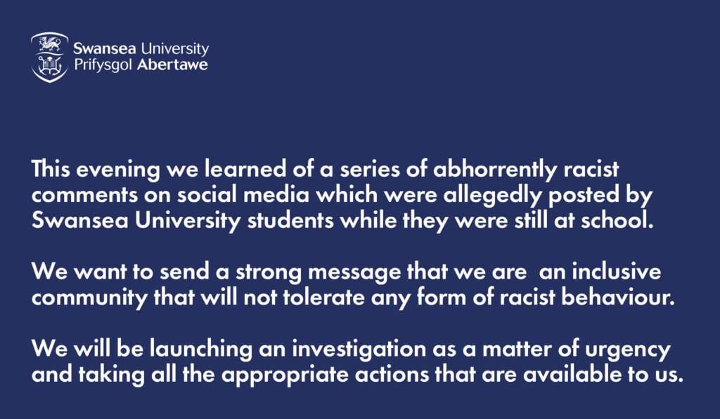 Swansea University statement