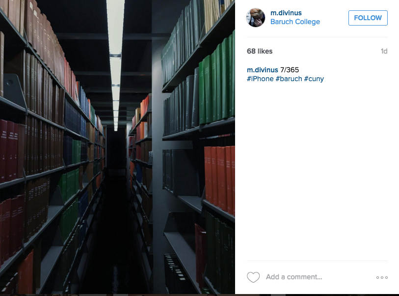 The Baruch library is almost as desolate