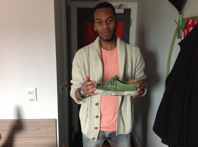 Obi with his ceremonial Raz shoe