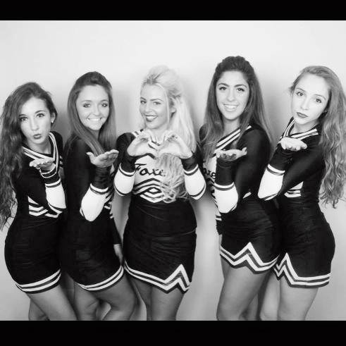 The Foxes in their cheerleading gear