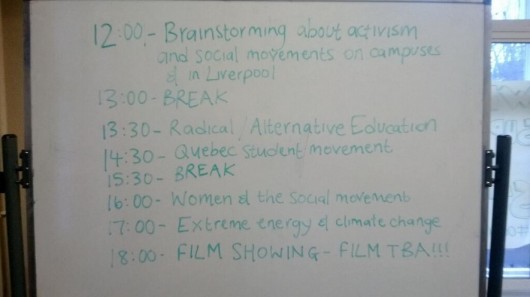 Today's schedule