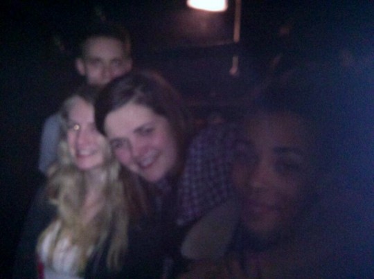Drunken photos are always blurry enough to hide any make-up