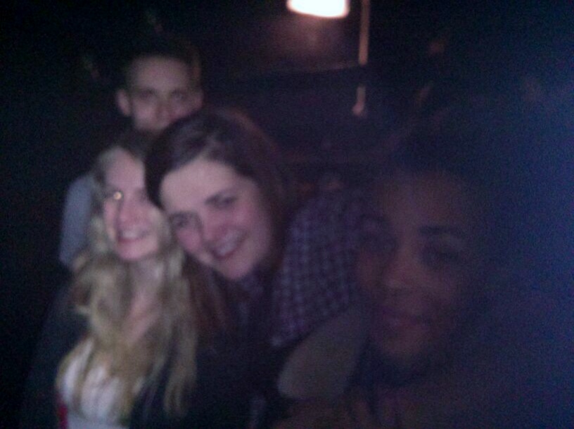 Drunken photos are always blurry enough to hide any make-up