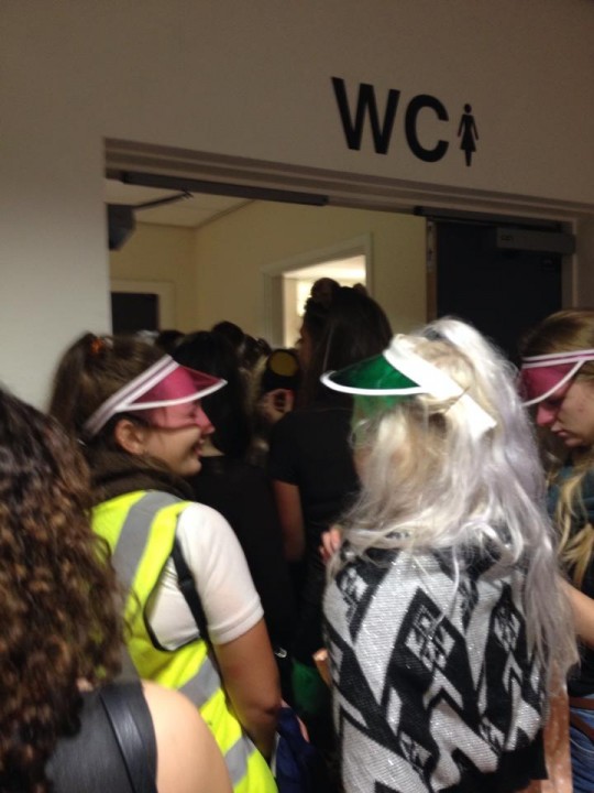 The queue for the girls' loos was as big as ever as the ladies enjoyed a natter