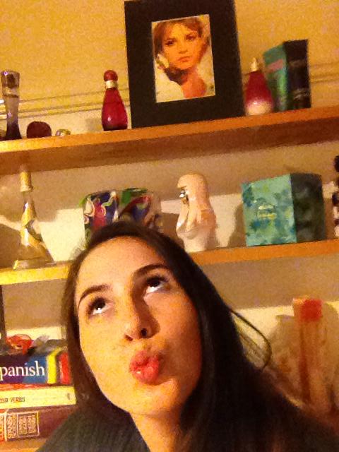 Yes, that is Britney Spears... and yes, that is a Britney shrine.