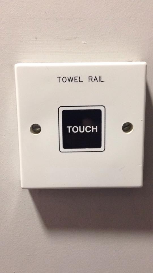 Don't forget to heat your towel rail up or you might fail your degree