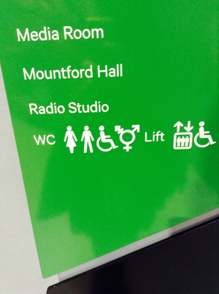 They are signposted in bright green and white