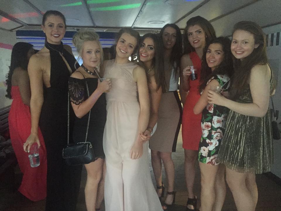 The cold didn't stop these ladies from showing off their best dresses
