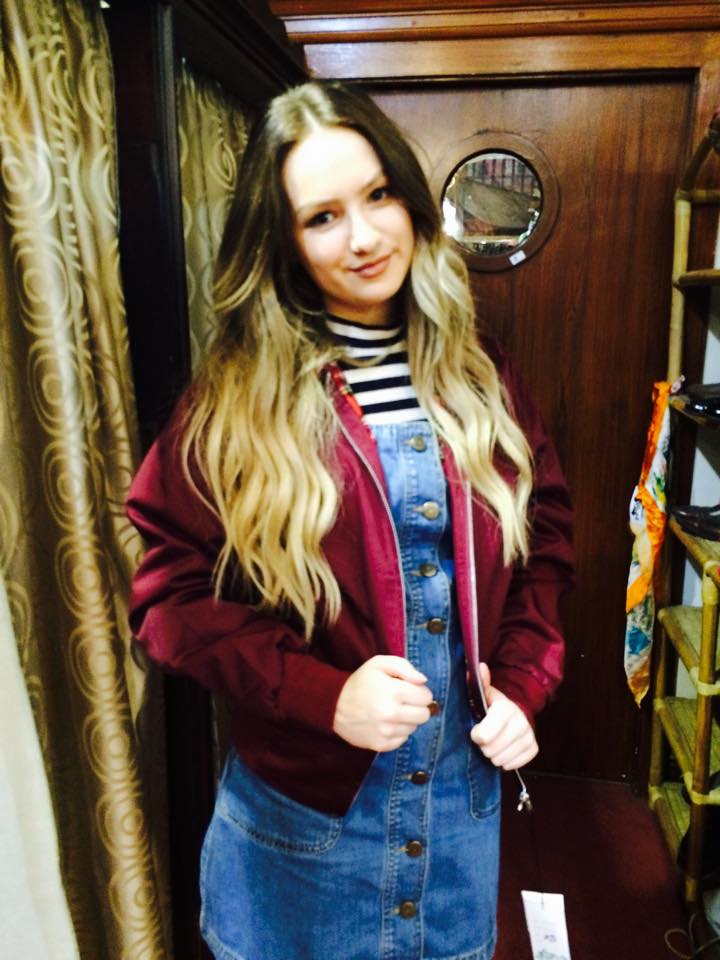 Burgundy bomber jacket with tartan lining. This Topshop identical is available in multiple colours including black and navy, £25.99