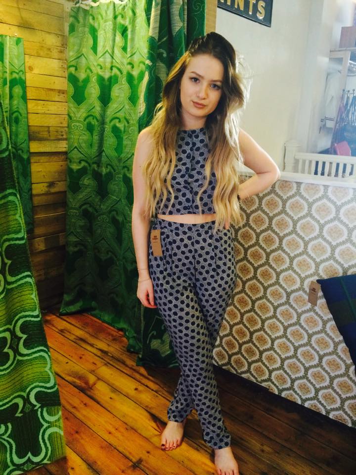 Top and trews two-piece, top £14, bottoms, £20