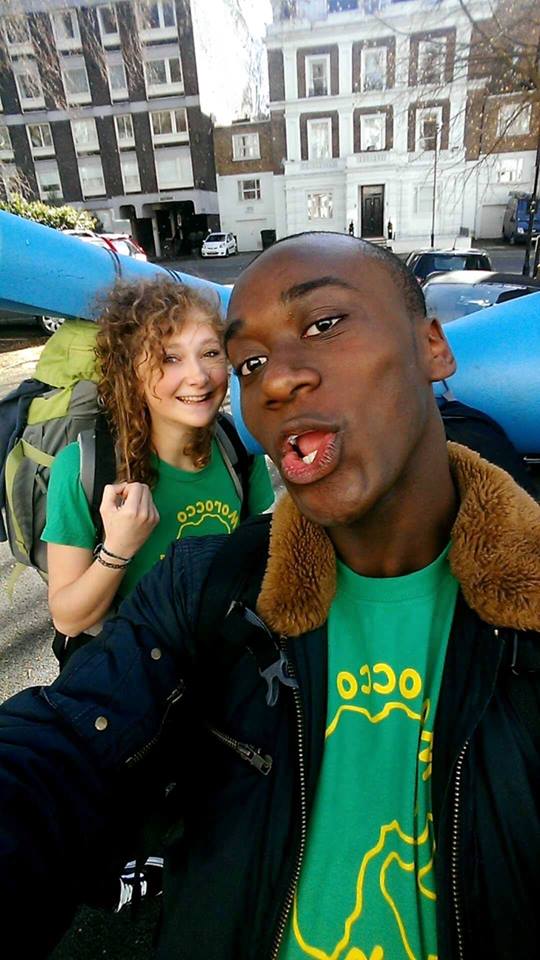Co-presidents of Hitch, Tilly Evans and Akwesi Osei setting off to Morocco last year