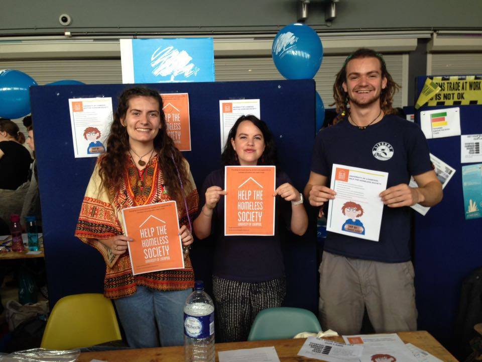 The Help the Homeless Society at the Fresher's Fair last year.
