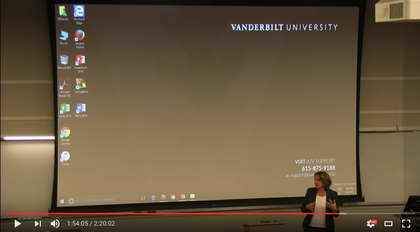 The event was livestreamed through the Live at Vanderbilt Youtube Channel