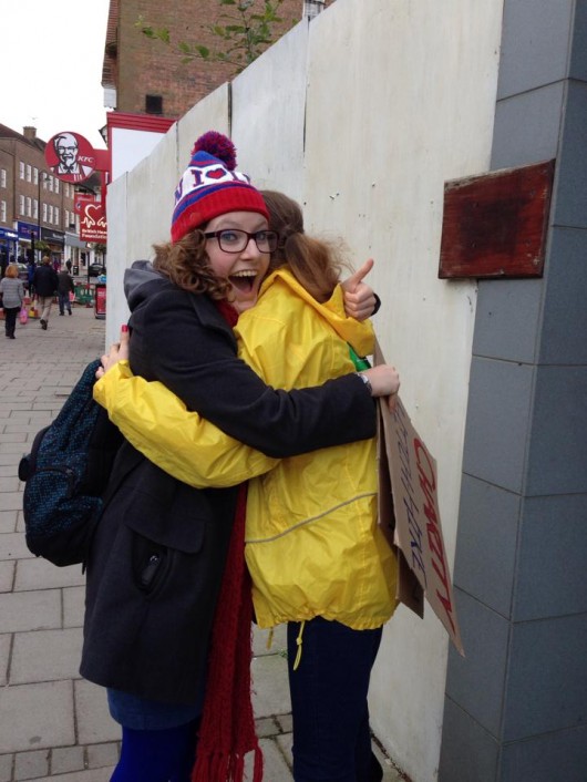 The other Lost Lawyer also hugging a stranger