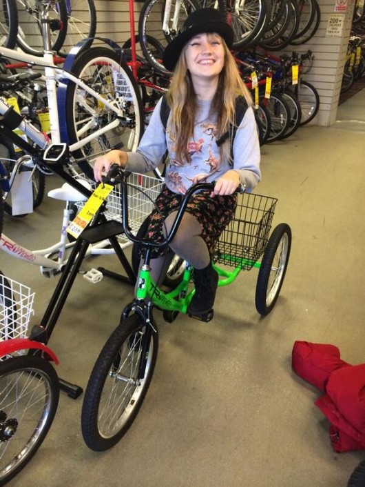 Tadosaurus try out a trike