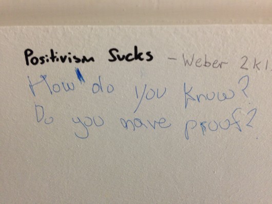 Everything needs to be a thorough, well-balanced discussion. Even overly clever toilet gags