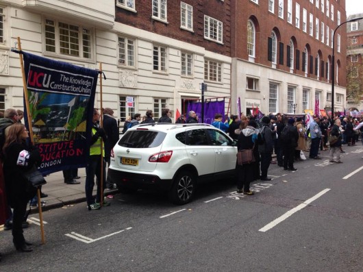 Stuff goin' down near Tavistock square. Who buys a white car?
